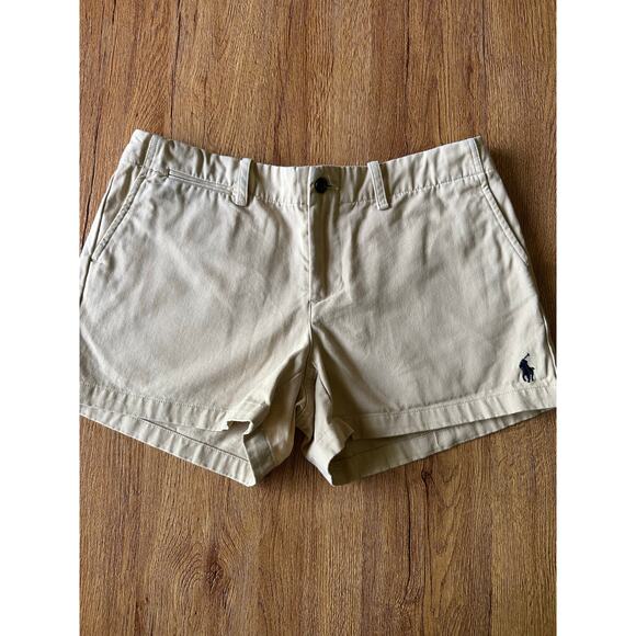 Ralph Lauren Sport Vtg Low Rise Khaki Shorts Size 4 - Picture 1 of 9